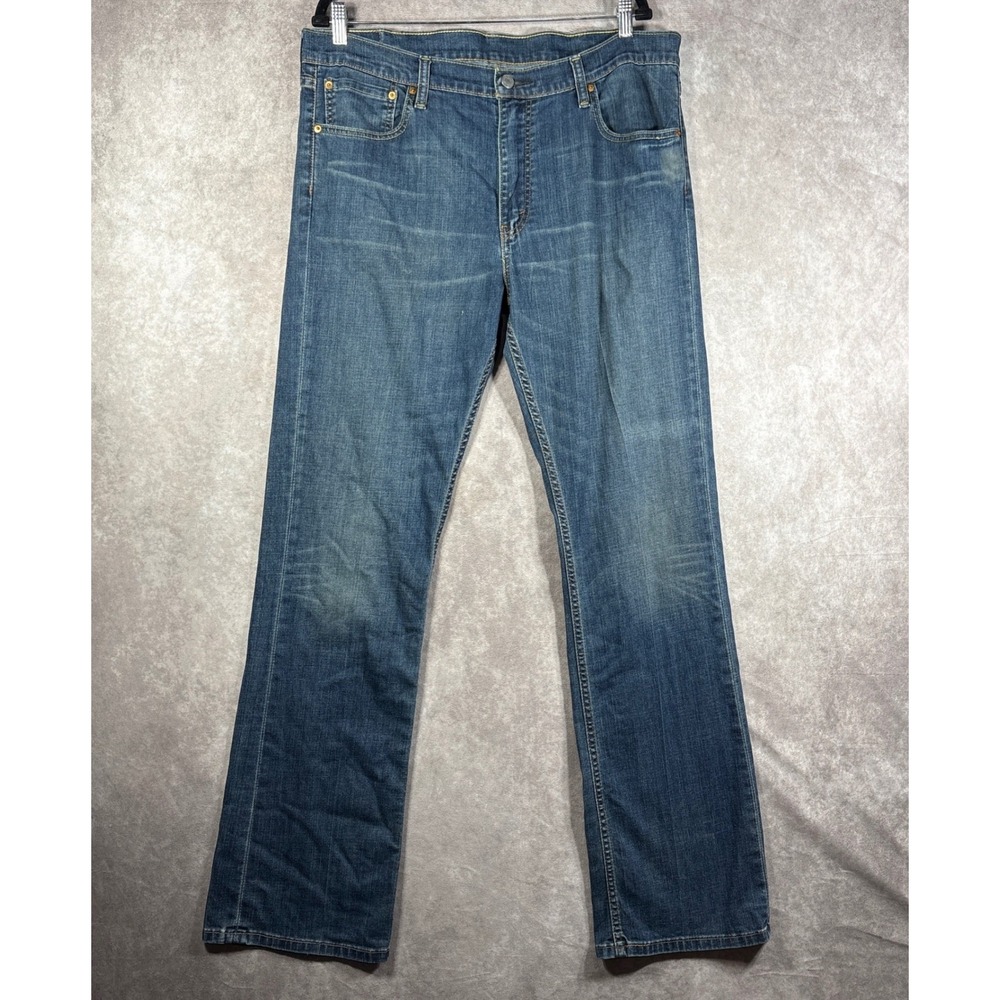 Levi's Jeans Men 38x34 Blue 527 Slim Bootcut Stretch Denim Casual Western Casual